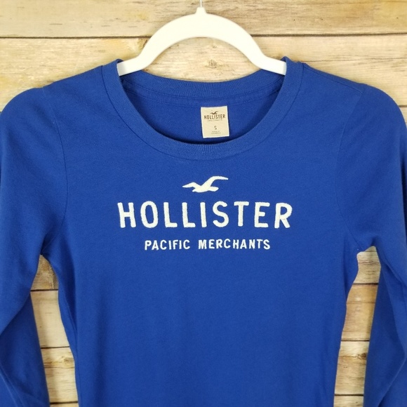 Hollister Soft Blue Long Sleeve Top Size Small - Picture 2 of 4
